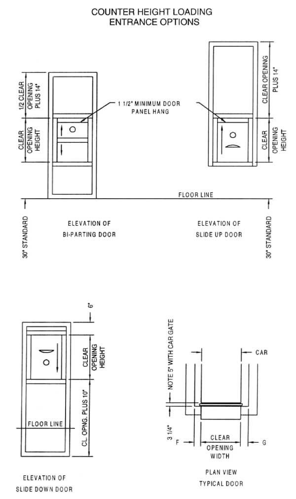 Ambassador DR Dumbwaiter Drawing